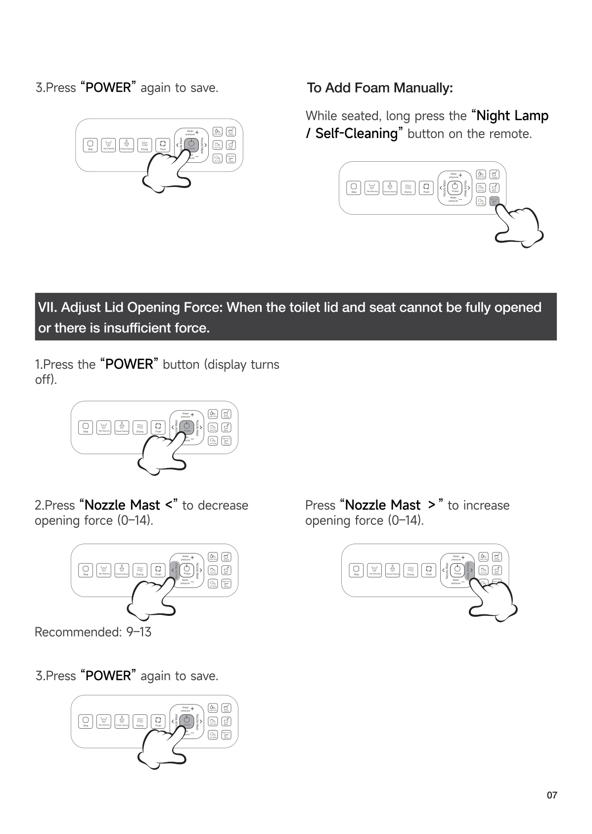 Remote control continued