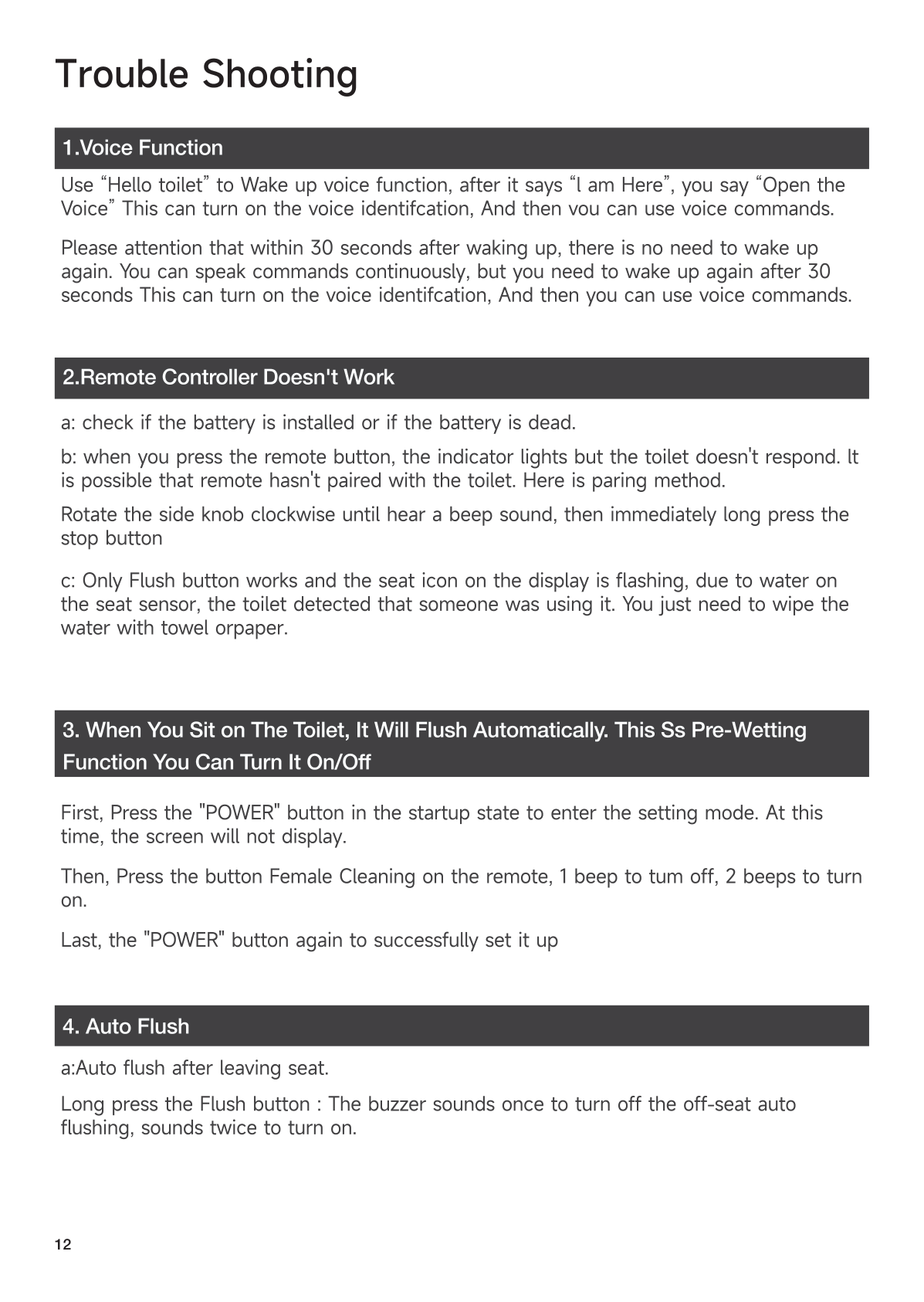 Troubleshooting page 1